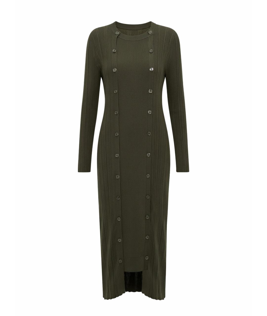 DIESEL Хаки хлопковое платье, фото 1