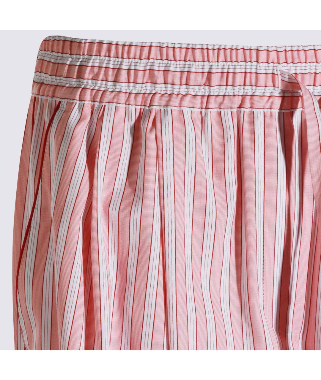 DOLCE&GABBANA Розовые хлопковые прямые брюки, фото 3