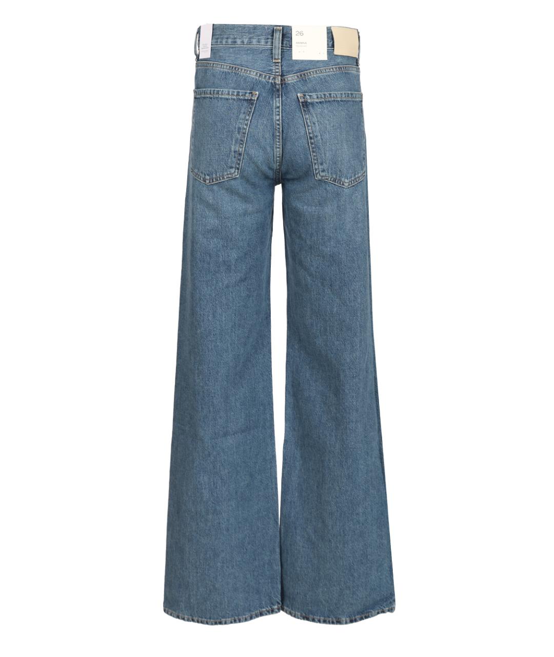 Citizien Of Humanity Синие хлопковые прямые джинсы, фото 2