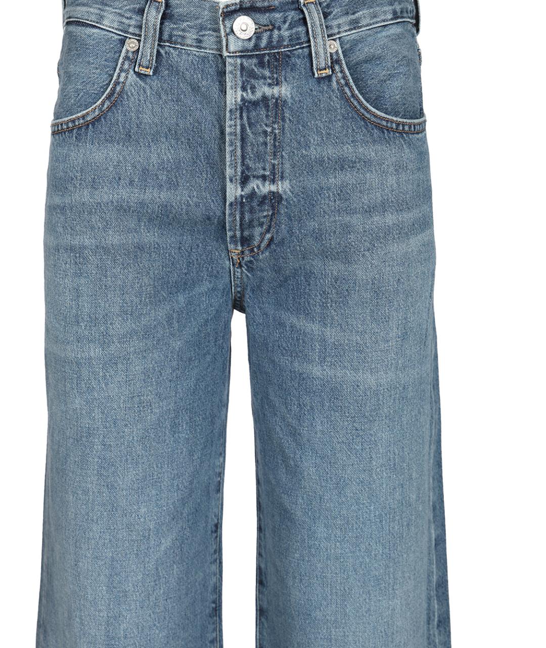 Citizien Of Humanity Синие хлопковые прямые джинсы, фото 4