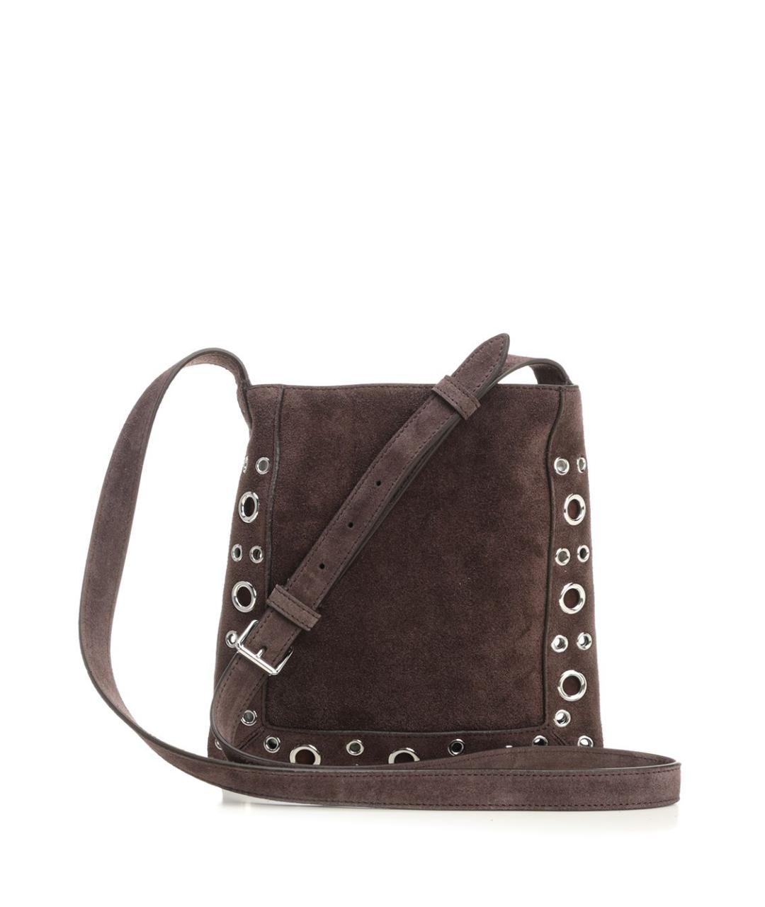 VALENTINO Коричневая замшевая сумка через плечо, фото 3