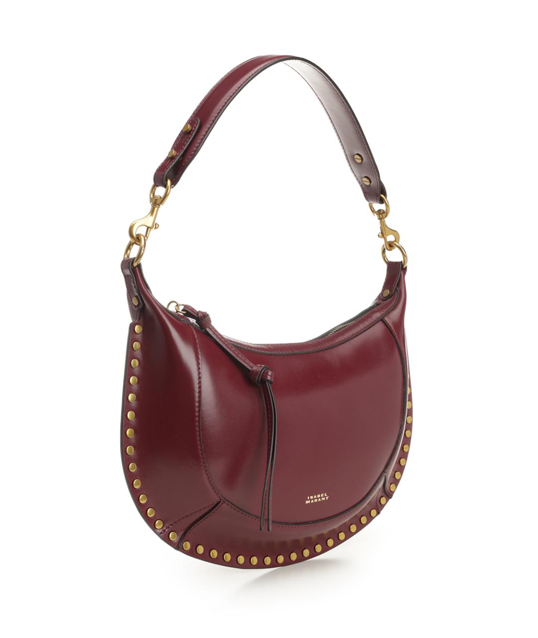 ISABEL MARANT Бордовая кожаная сумка через плечо, фото 2
