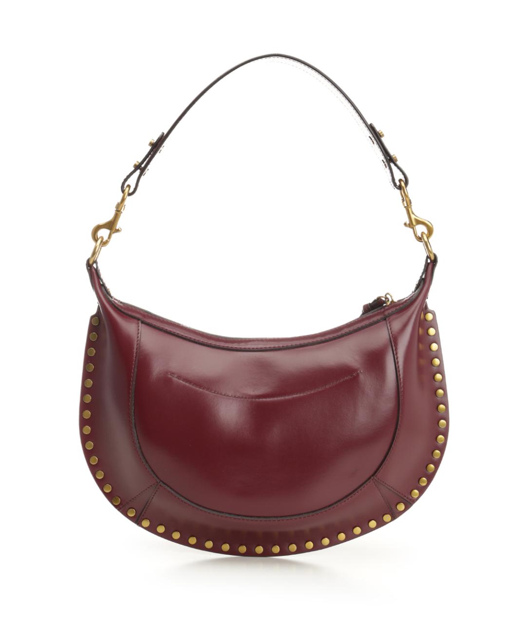 ISABEL MARANT Бордовая кожаная сумка через плечо, фото 3