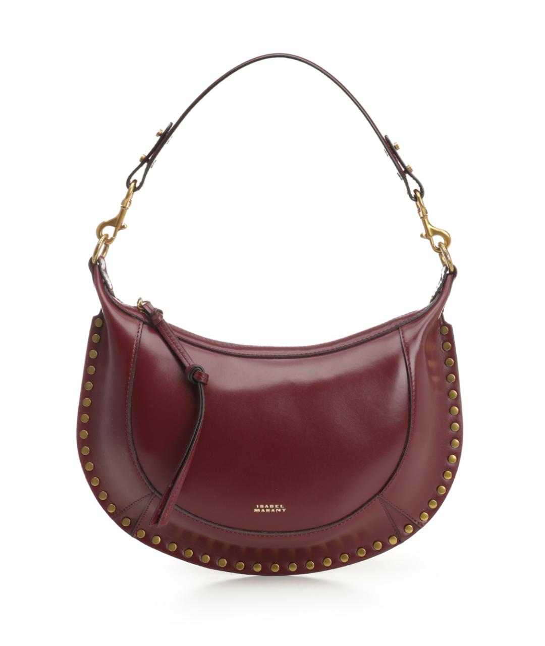 ISABEL MARANT Бордовая кожаная сумка через плечо, фото 1