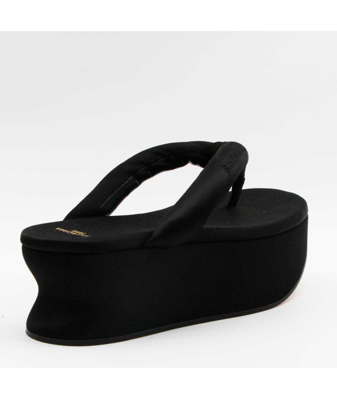 BALENCIAGA Черные кожаные сандалии, фото 3