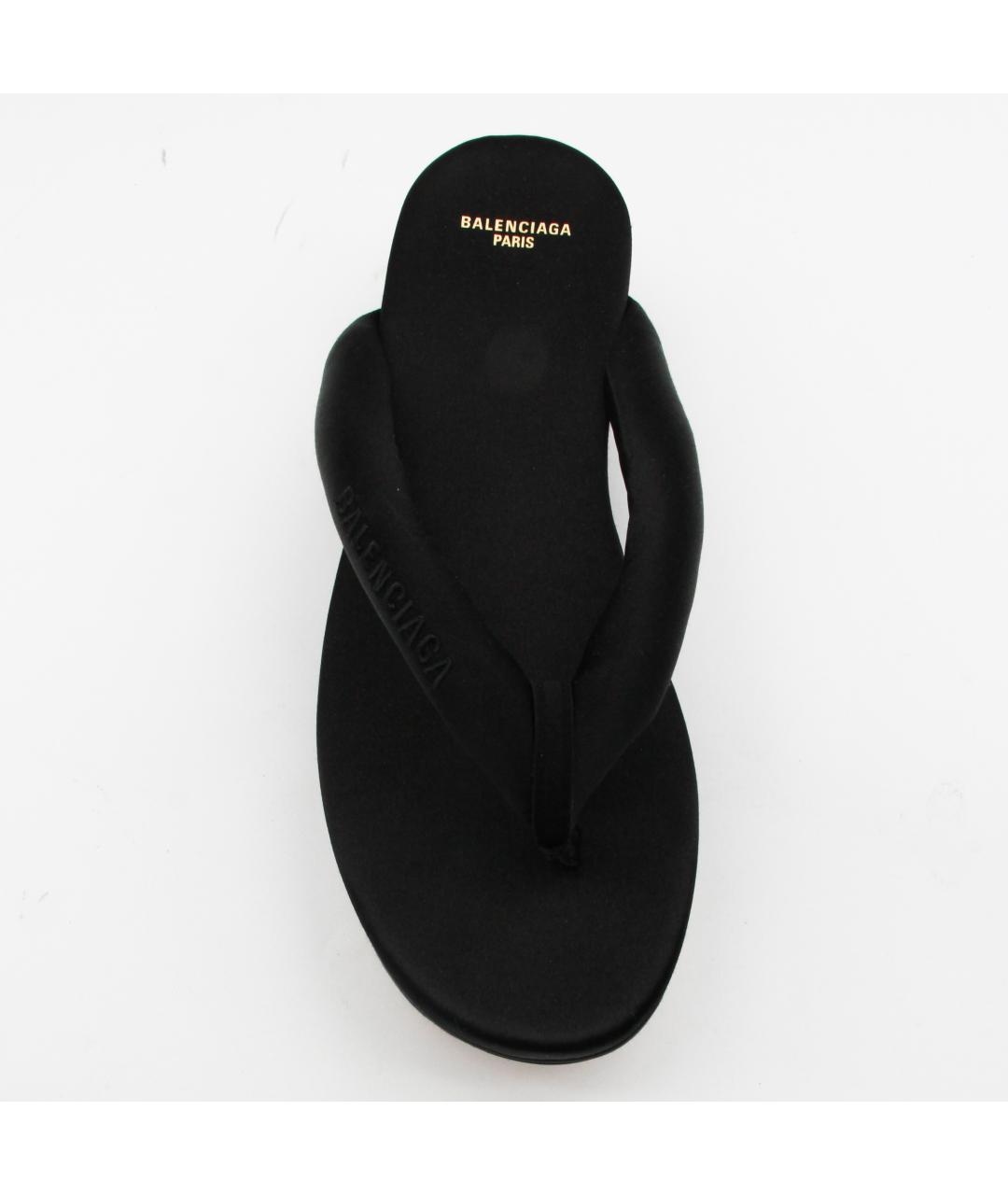 BALENCIAGA Черные кожаные сандалии, фото 4