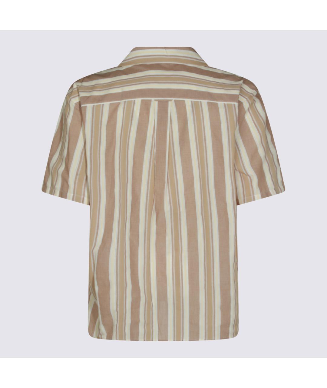 SAINT LAURENT Бежевая хлопковая кэжуал рубашка, фото 2