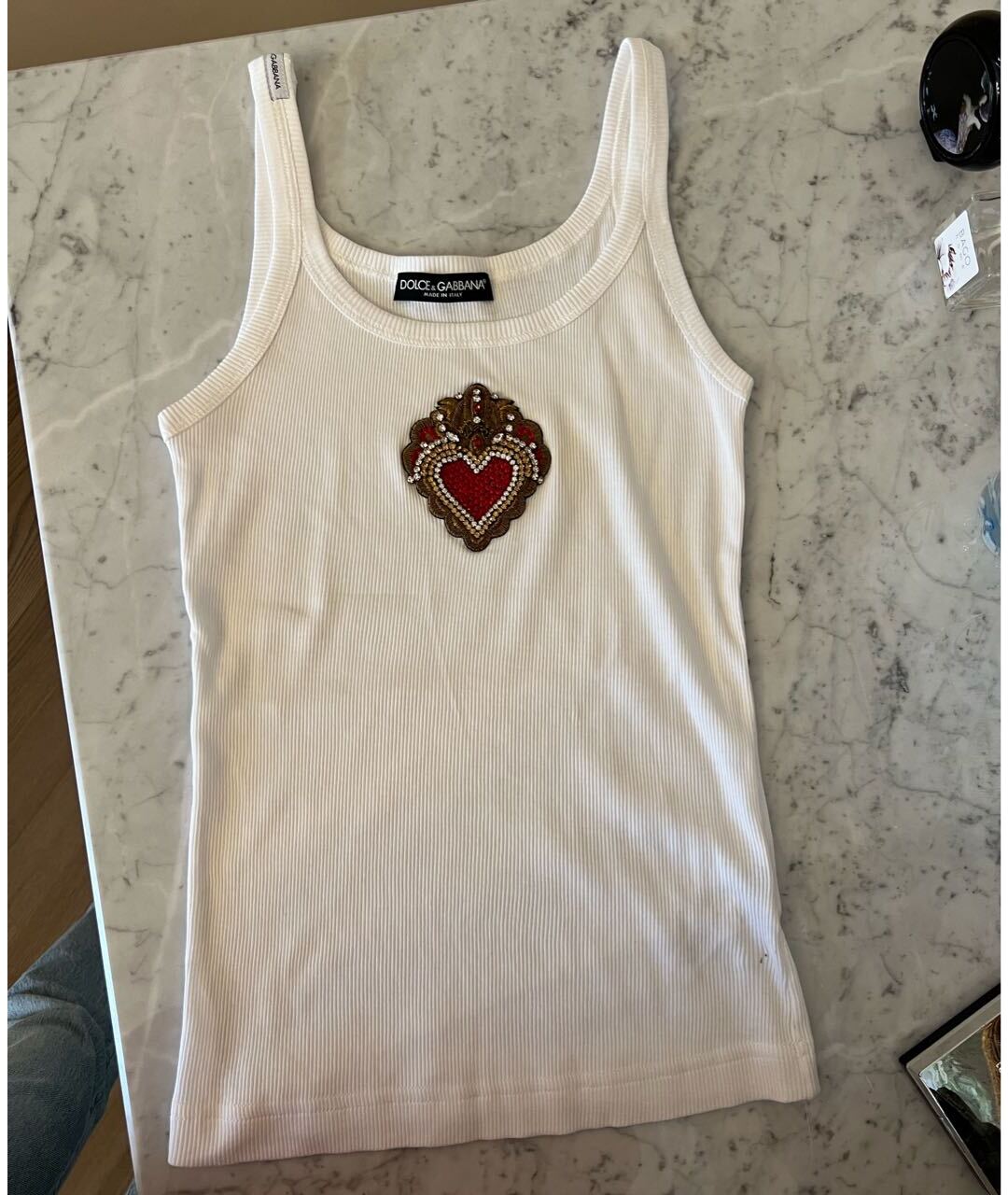 DOLCE&GABBANA Белая майка, фото 5
