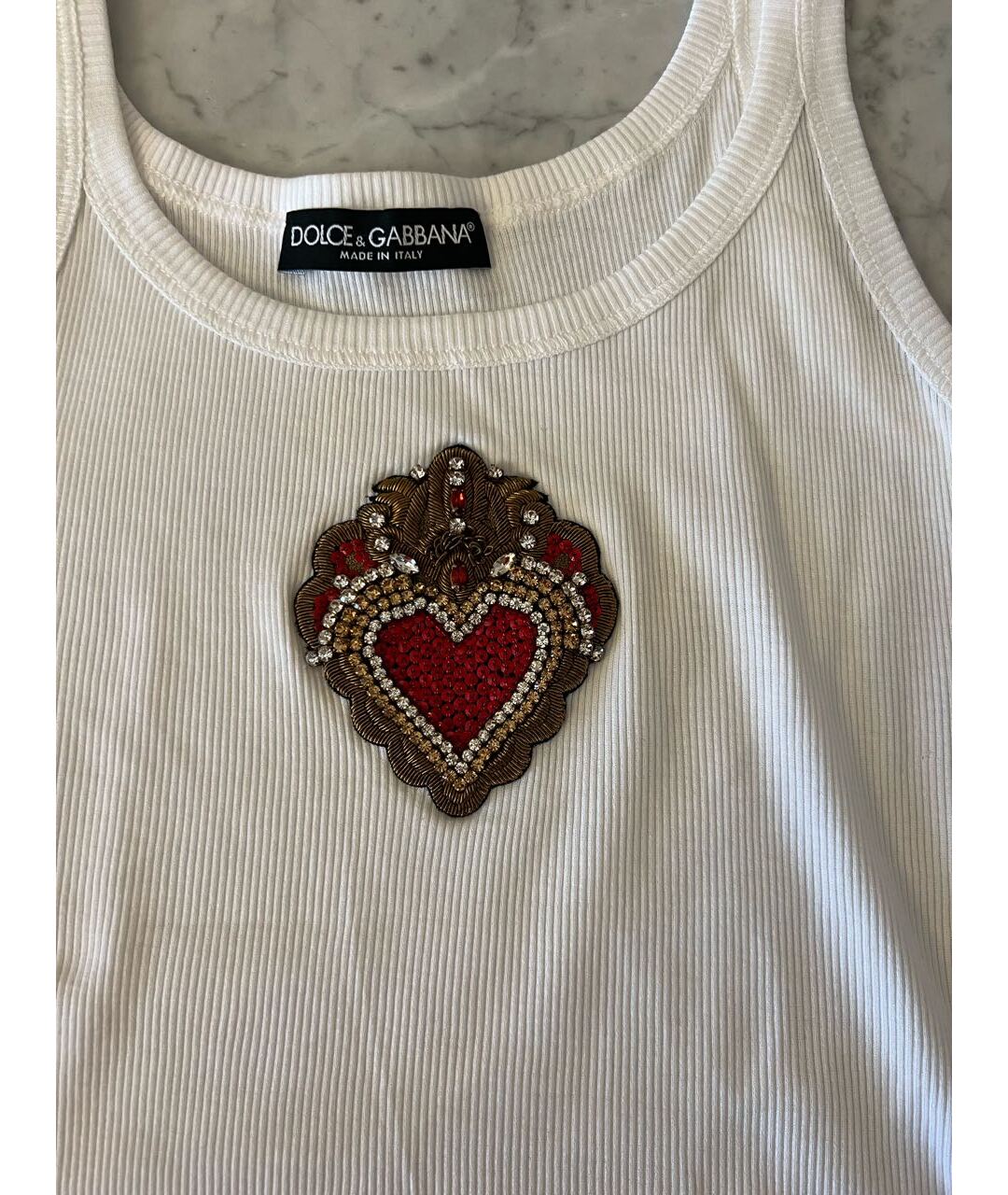 DOLCE&GABBANA Белая майка, фото 2