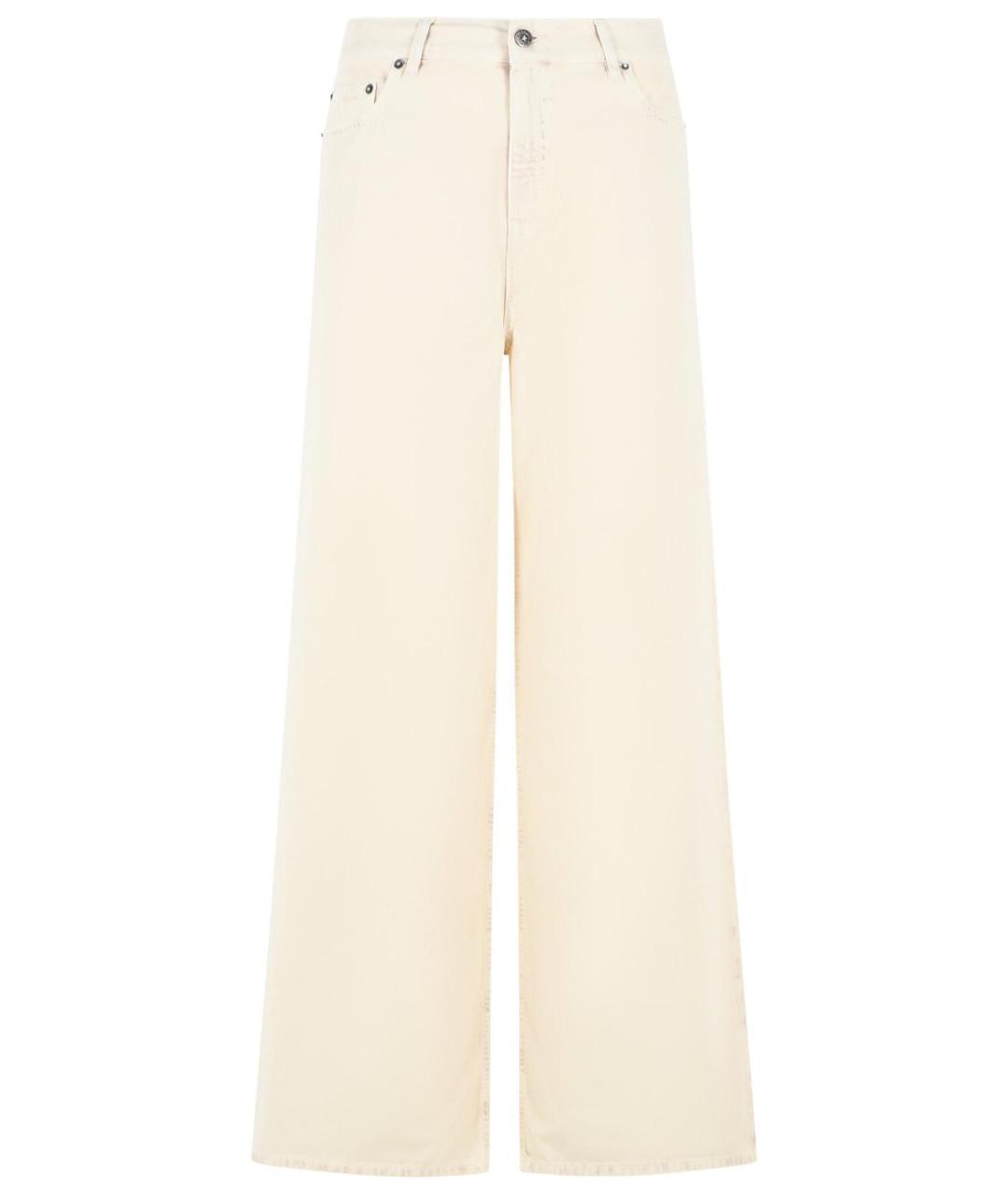 GOLDEN GOOSE DELUXE BRAND Желтые хлопковые прямые джинсы, фото 1