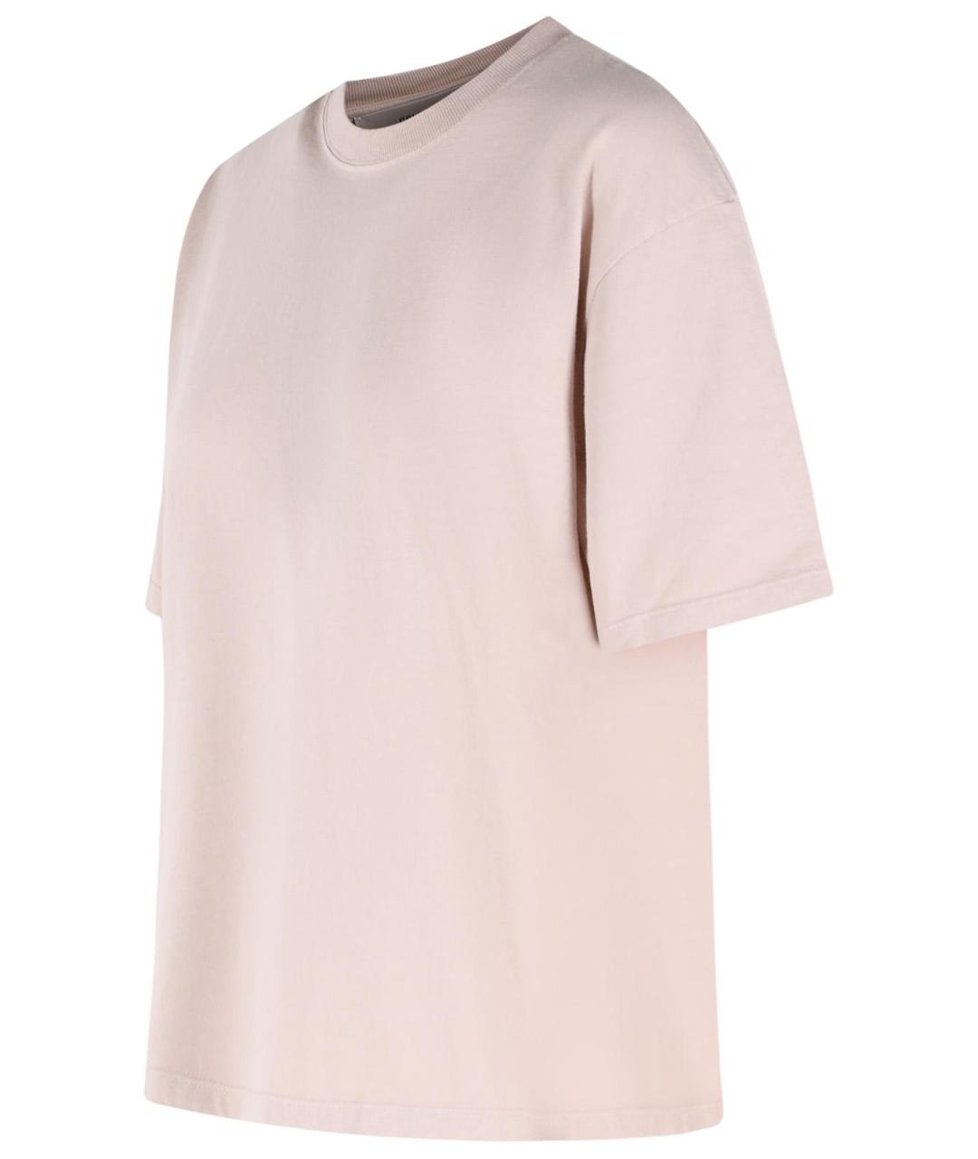 GOLDEN GOOSE DELUXE BRAND Розовая хлопковая футболка, фото 2