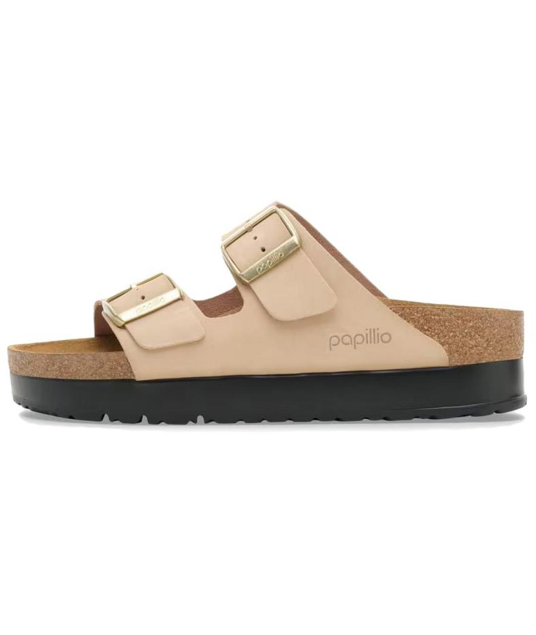 BIRKENSTOCK Бежевые нубуковые сандалии, фото 2