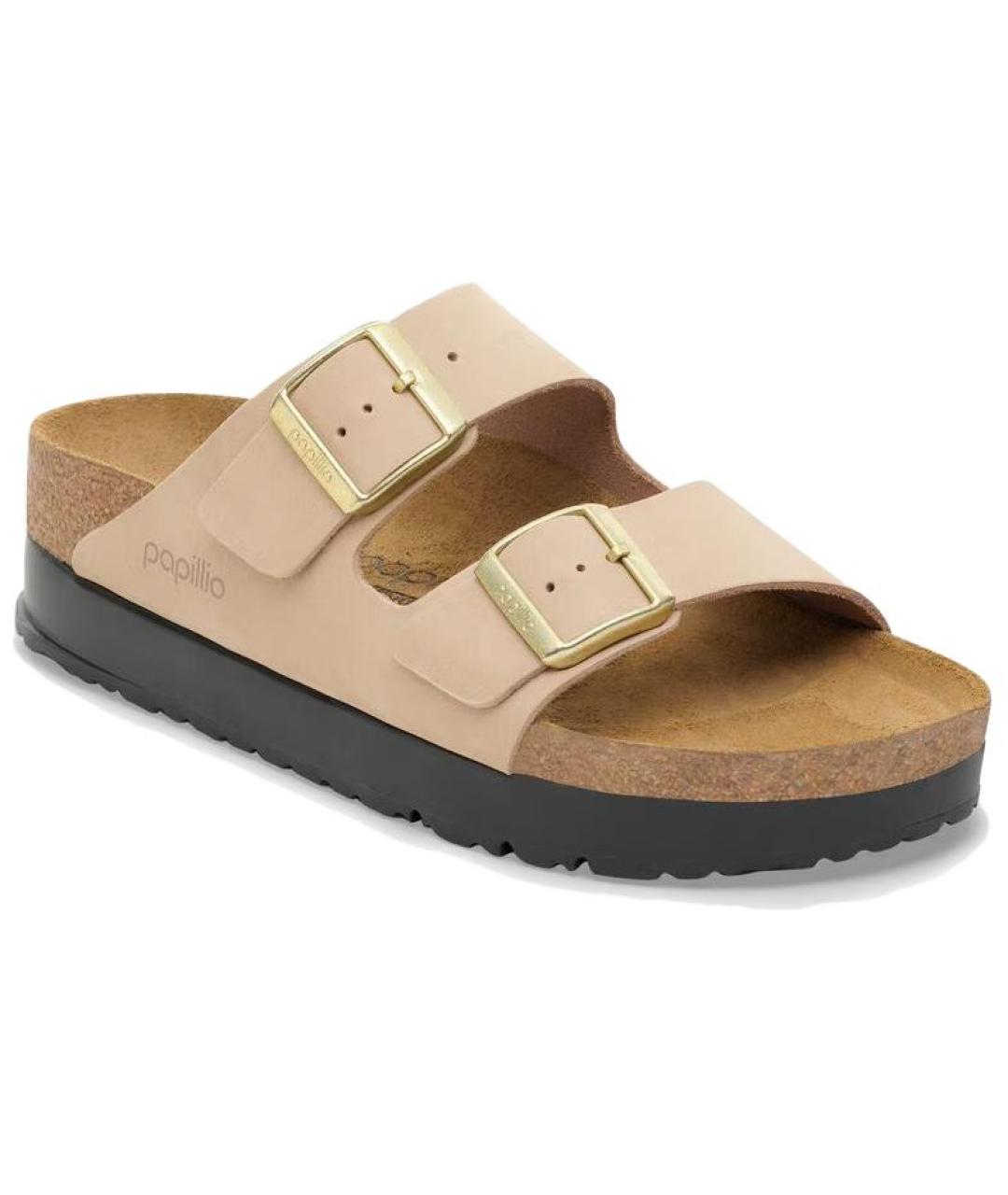 BIRKENSTOCK Бежевые нубуковые сандалии, фото 3