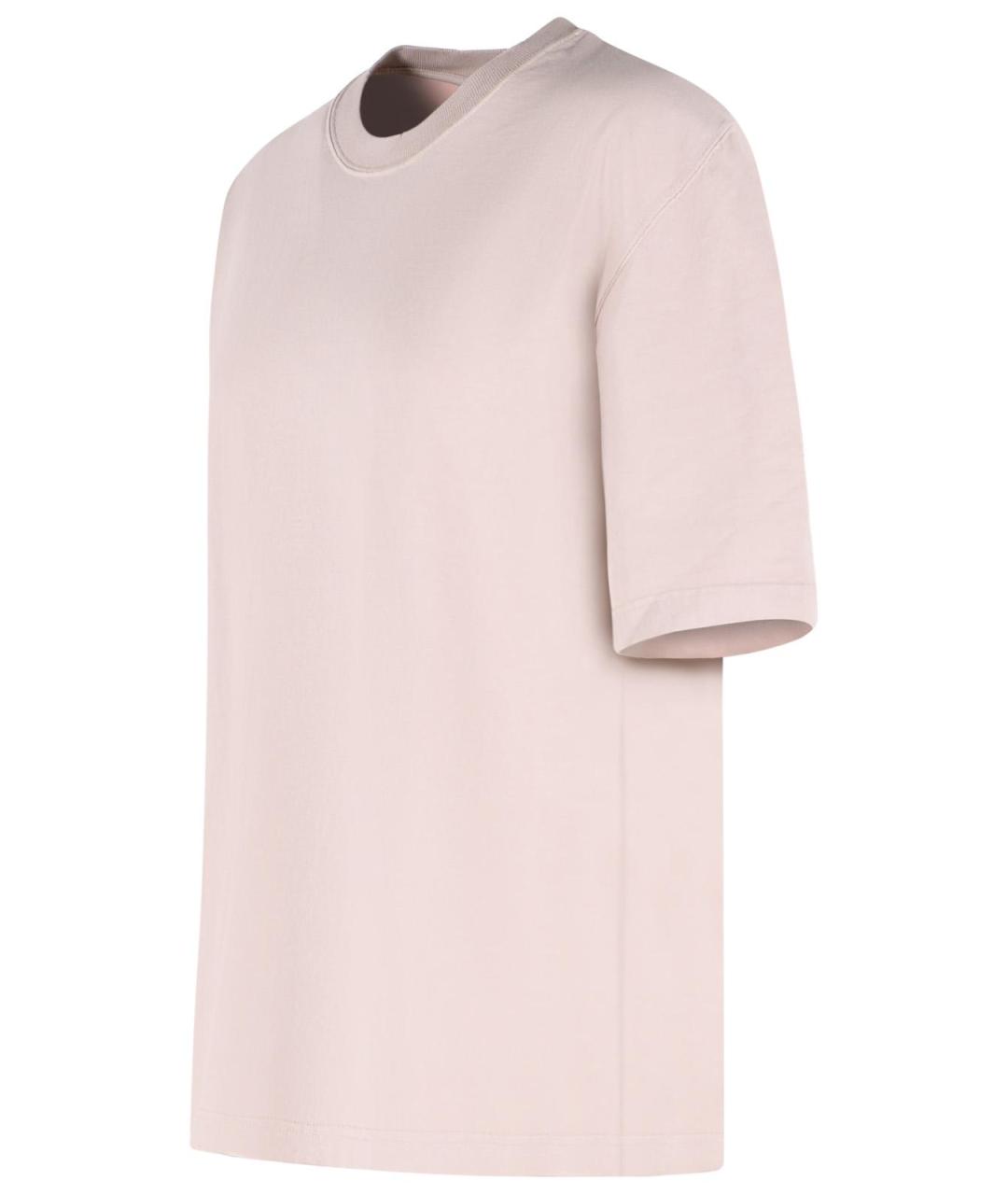 GOLDEN GOOSE DELUXE BRAND Розовая хлопковая футболка, фото 2