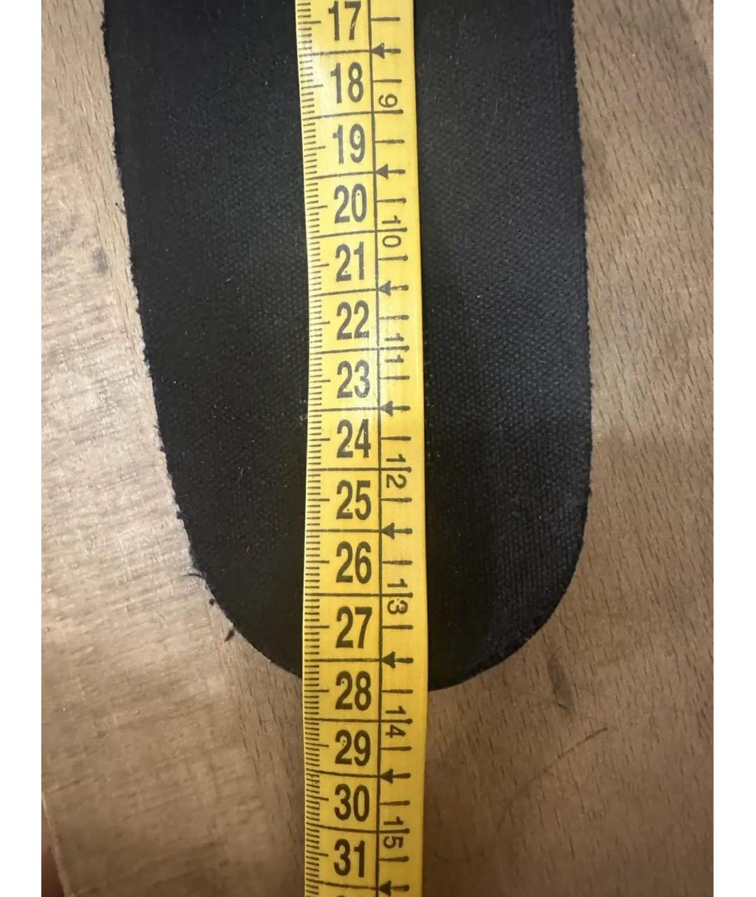 VALENTINO Черные кожаные низкие кроссовки / кеды, фото 4