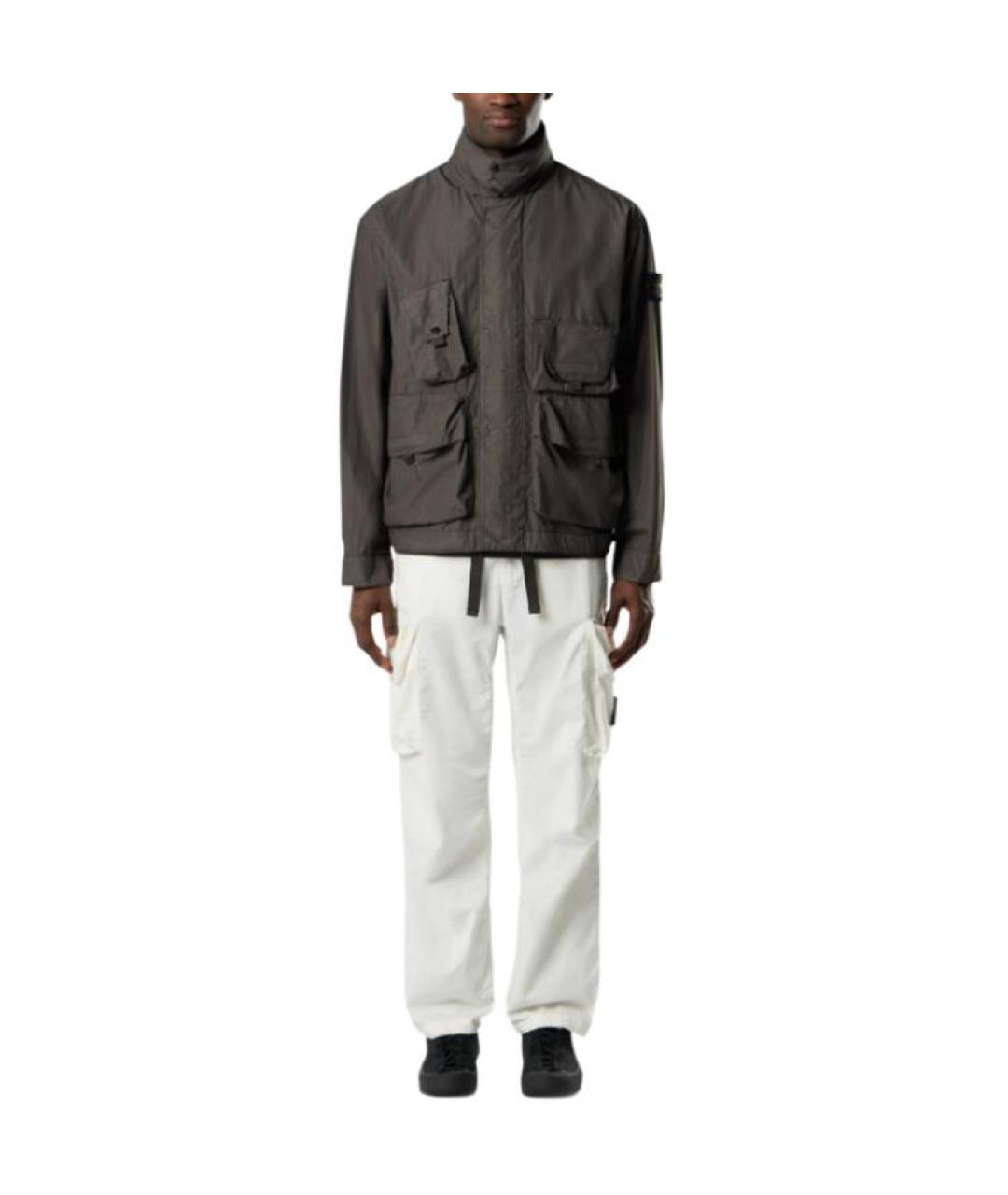 STONE ISLAND Белые повседневные брюки, фото 3
