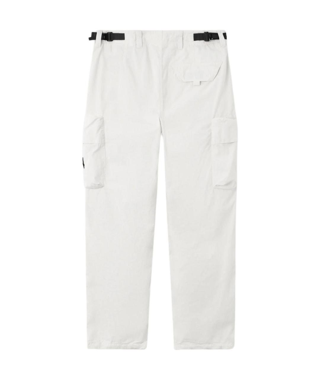 STONE ISLAND Белые повседневные брюки, фото 2