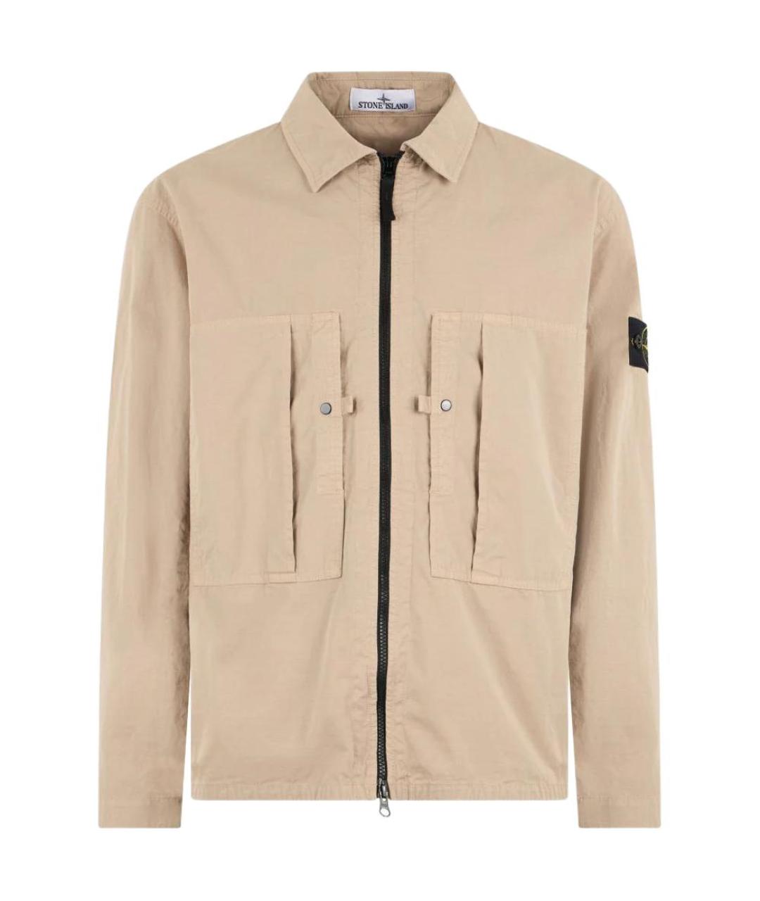 STONE ISLAND Бежевая классическая рубашка, фото 1