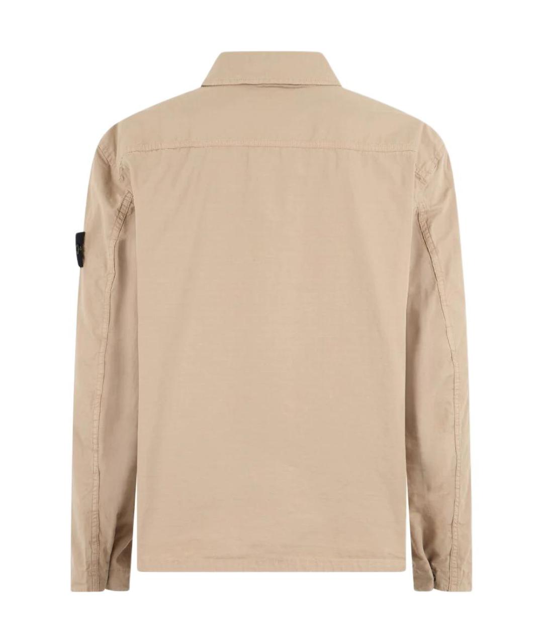 STONE ISLAND Бежевая классическая рубашка, фото 2