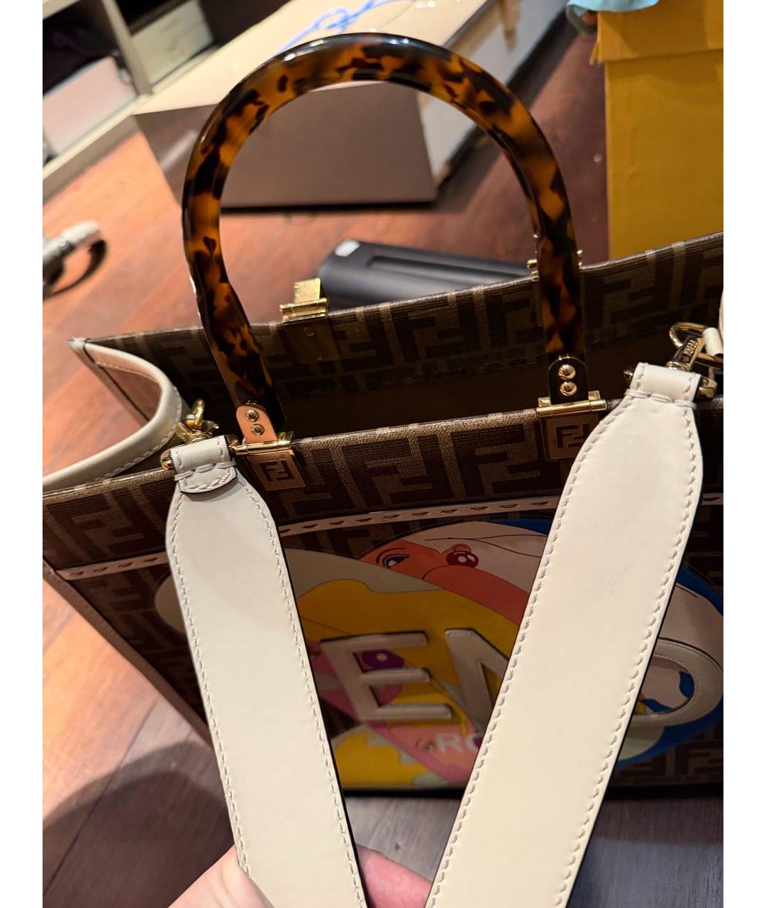 FENDI Мульти кожаная сумка тоут, фото 3