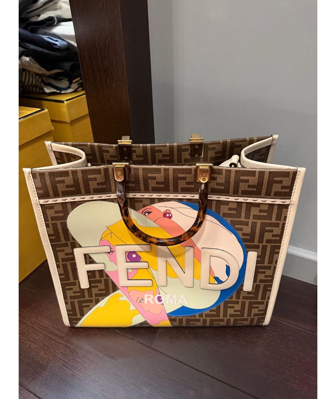 FENDI Мульти кожаная сумка тоут, фото 8