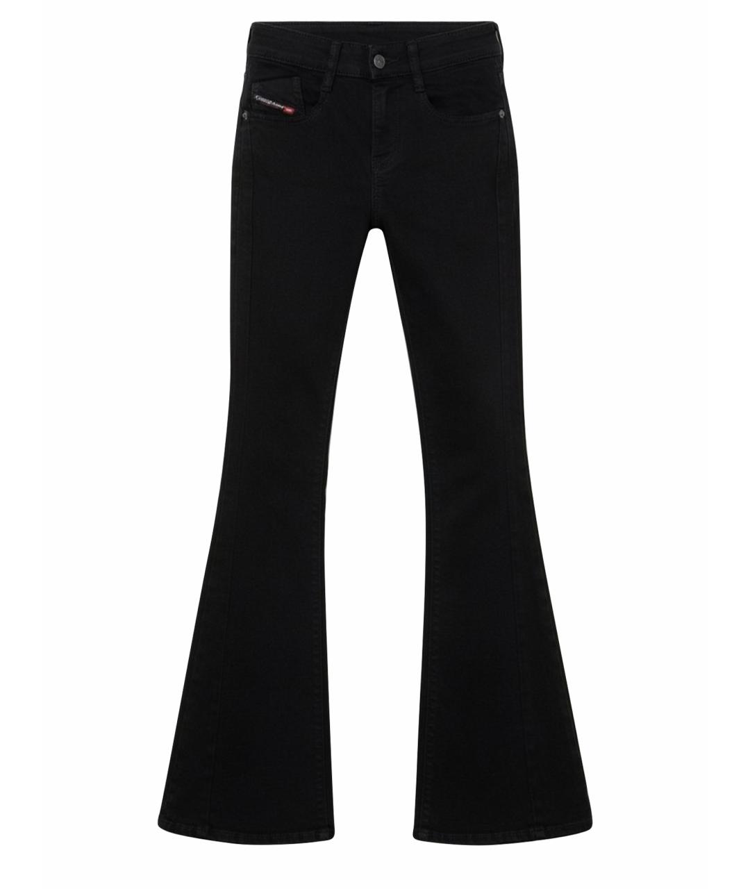 DIESEL Черные хлопко-эластановые джинсы клеш, фото 1