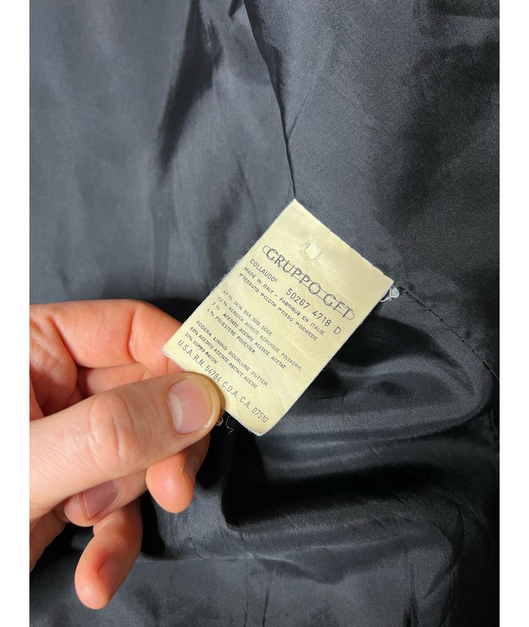 VALENTINO Черный шелковый жакет/пиджак, фото 8