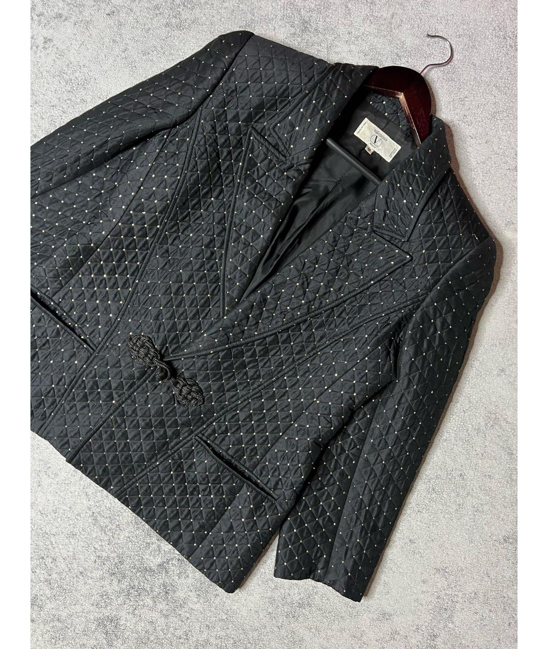 VALENTINO Черный шелковый жакет/пиджак, фото 2