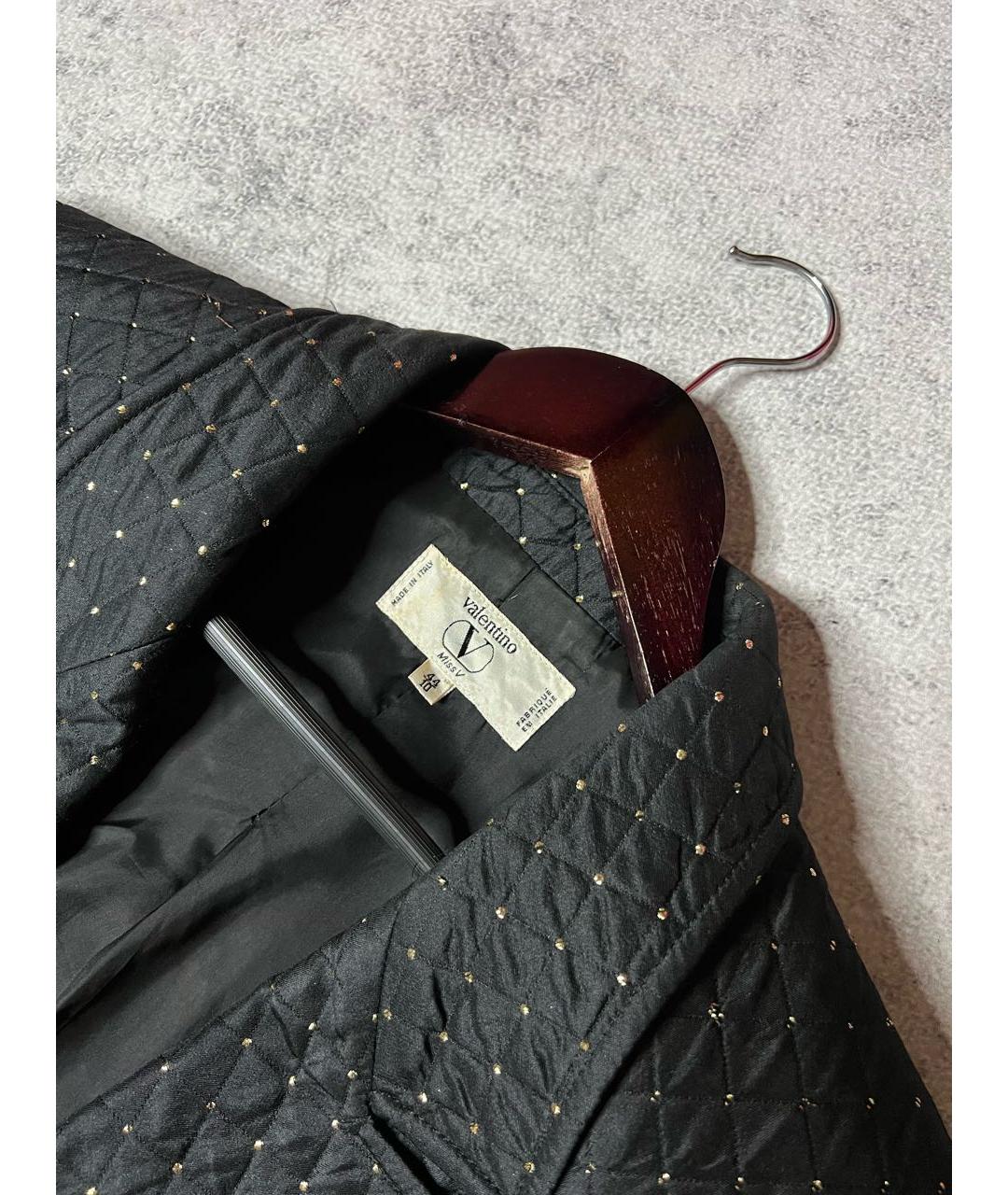 VALENTINO Черный шелковый жакет/пиджак, фото 4