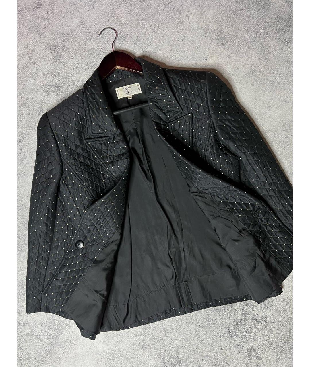 VALENTINO Черный шелковый жакет/пиджак, фото 3