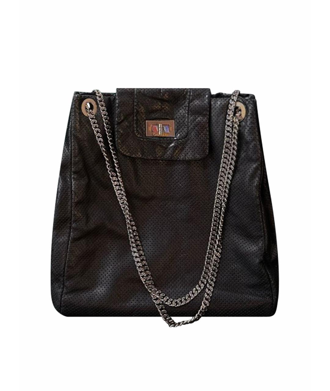 CHANEL Черная кожаная сумка тоут, фото 1