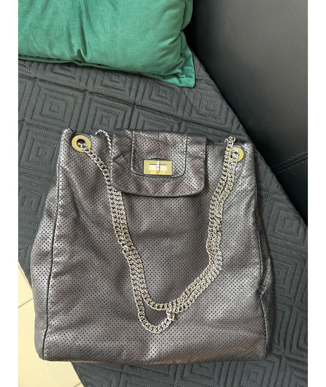 CHANEL Черная кожаная сумка тоут, фото 6