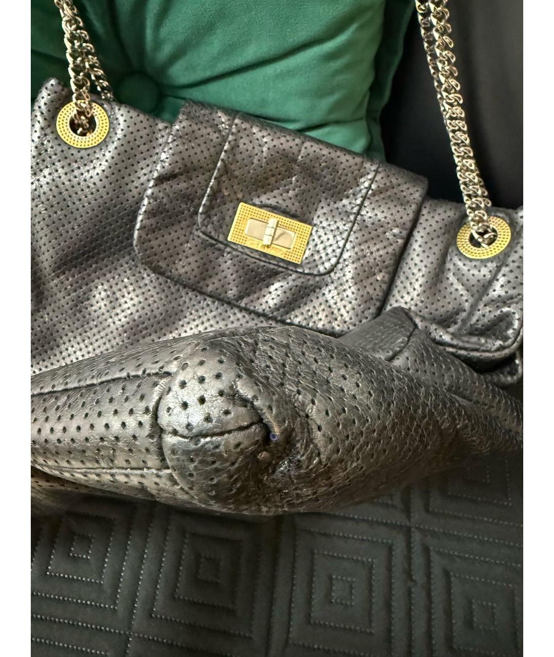 CHANEL Черная кожаная сумка тоут, фото 4