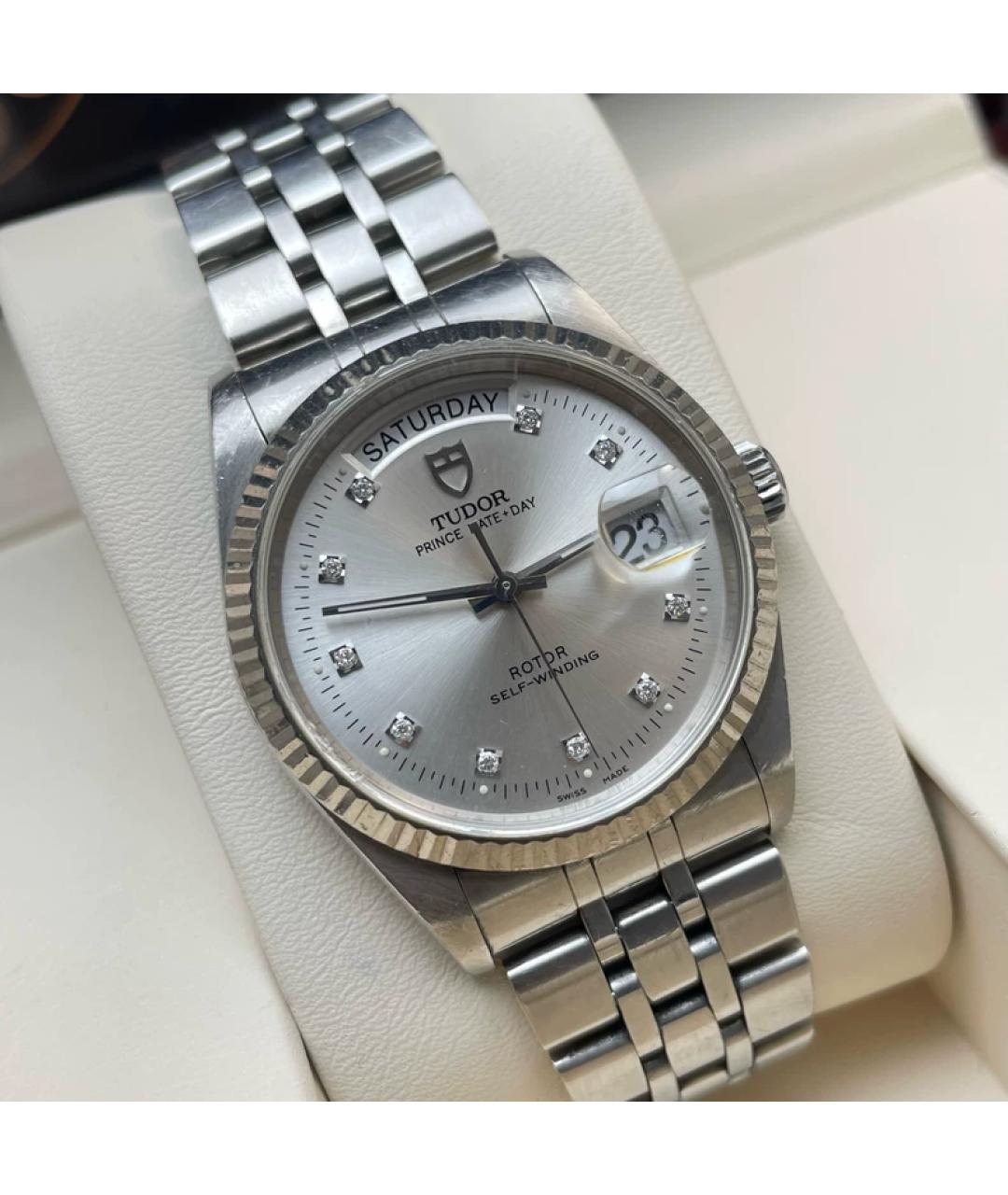 TUDOR Серебряные металлические часы, фото 3