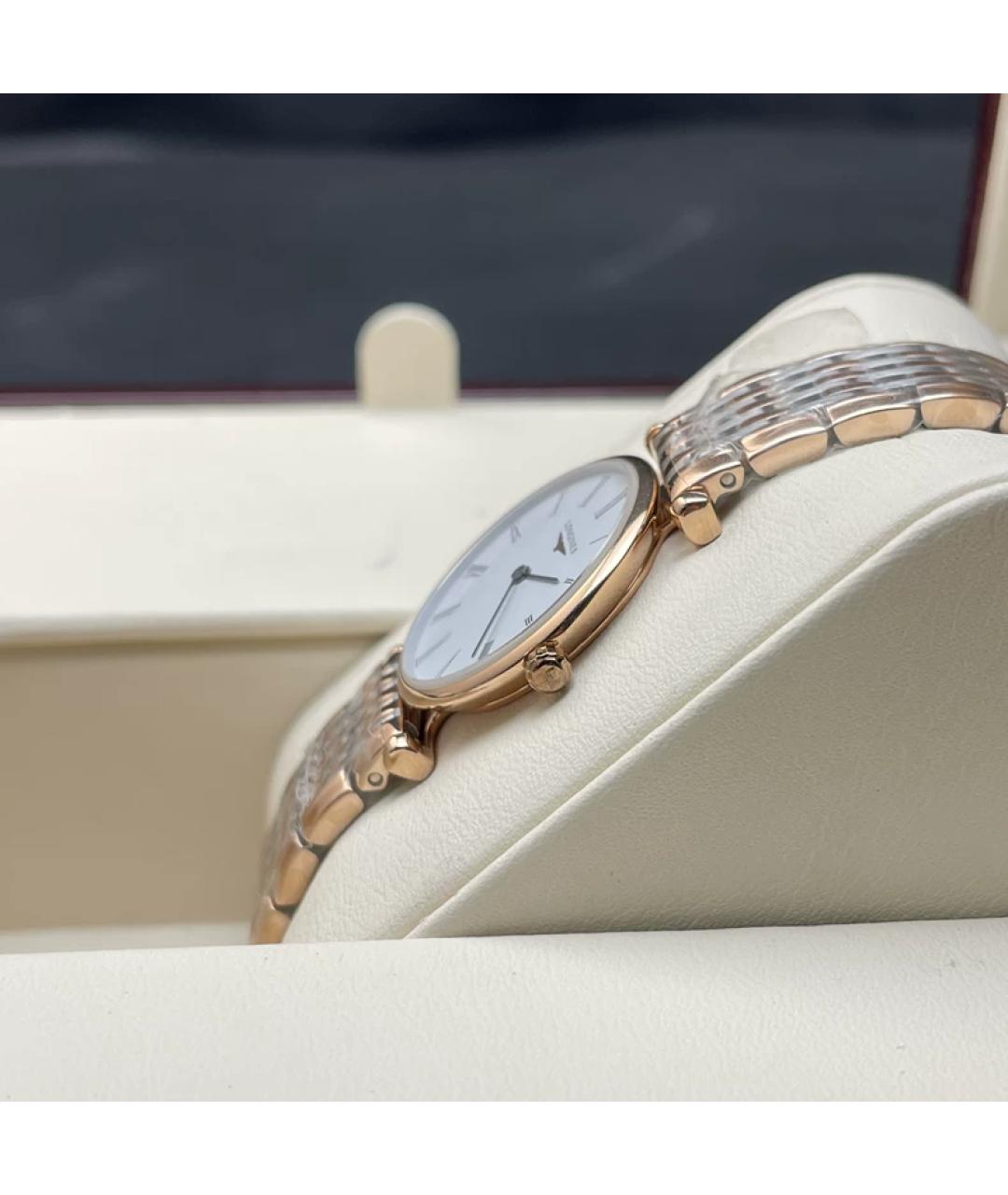 LONGINES Белые металлические часы, фото 5