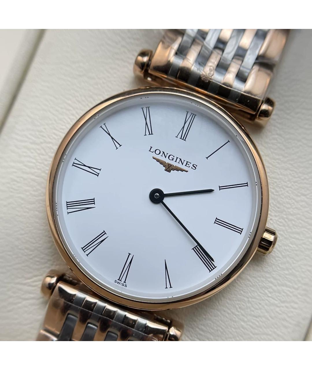 LONGINES Белые металлические часы, фото 2