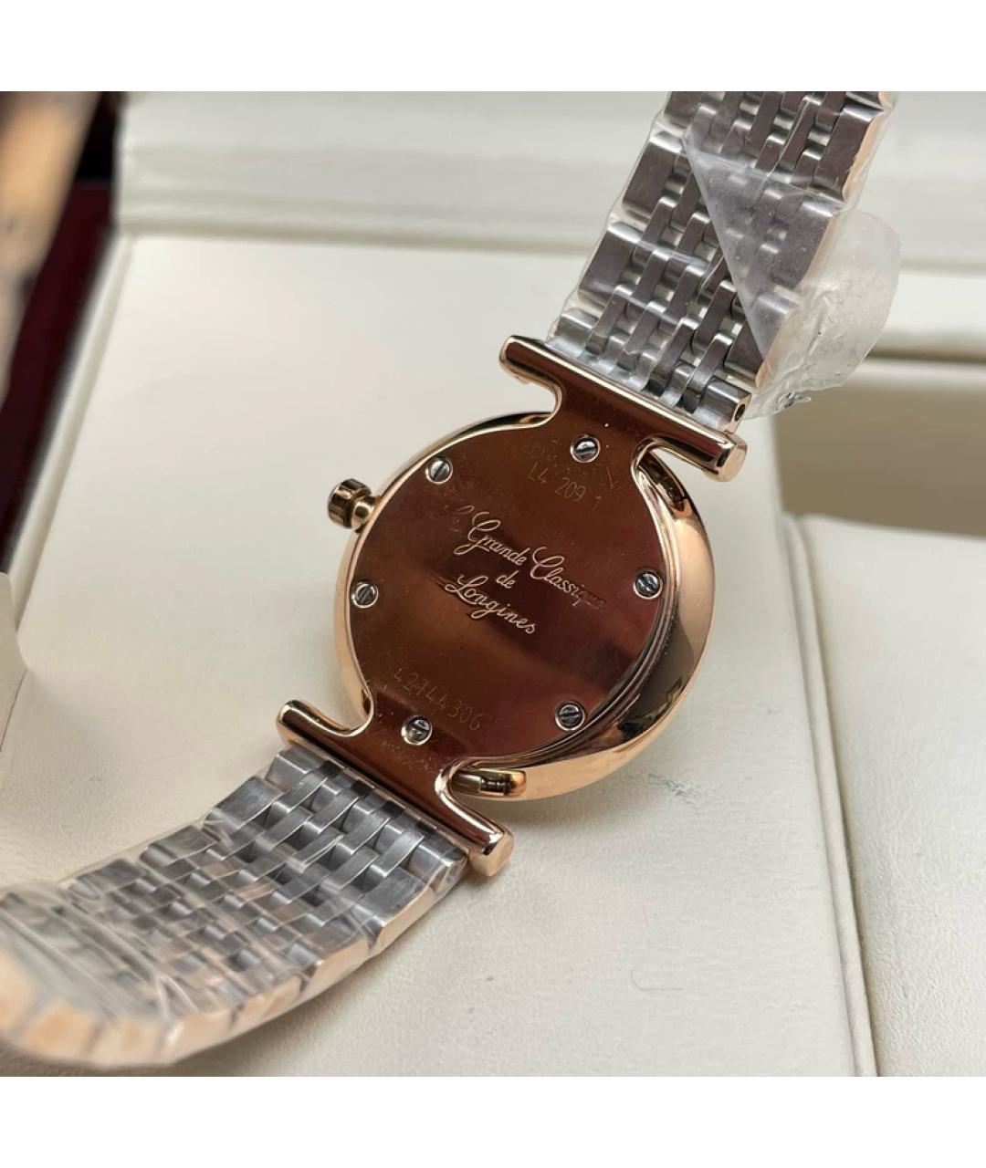 LONGINES Белые металлические часы, фото 4