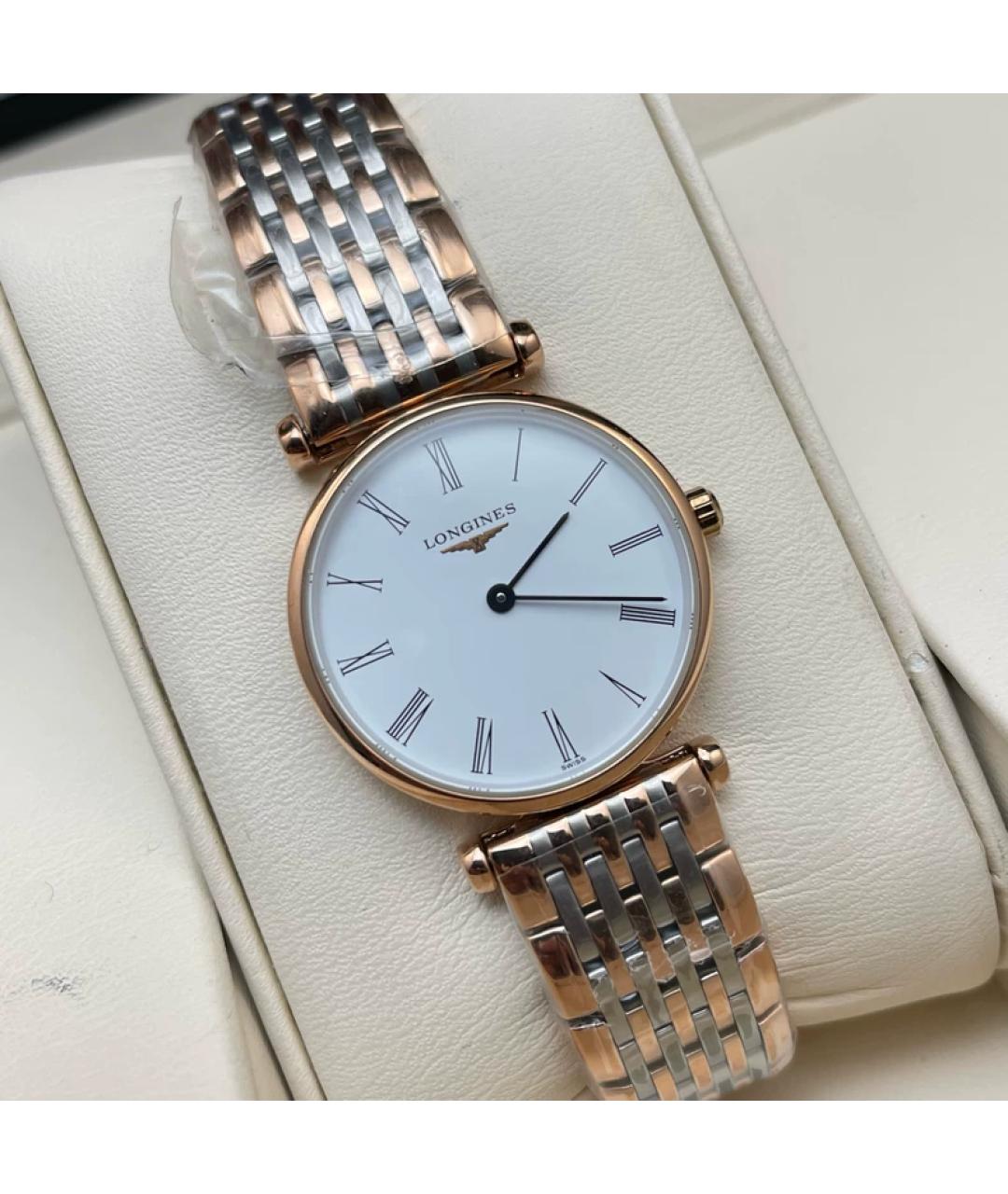 LONGINES Белые металлические часы, фото 3
