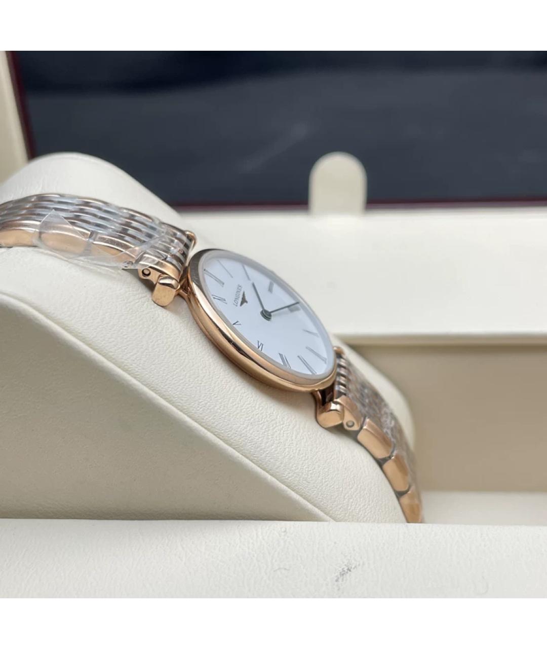 LONGINES Белые металлические часы, фото 6