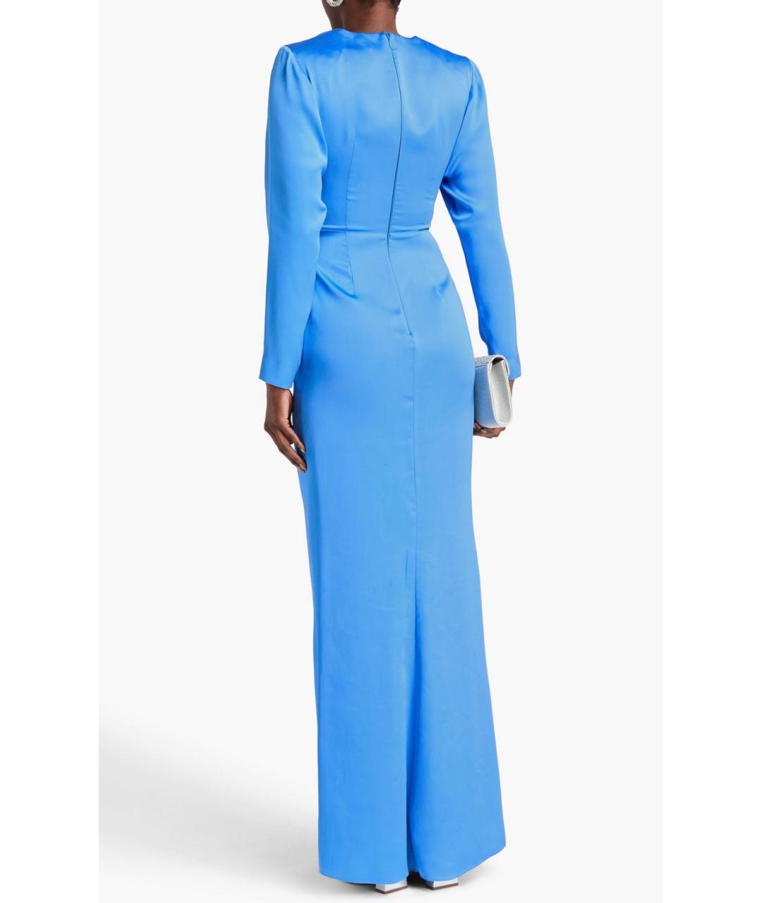 ZUHAIR MURAD Голубое шелковое вечернее платье, фото 3