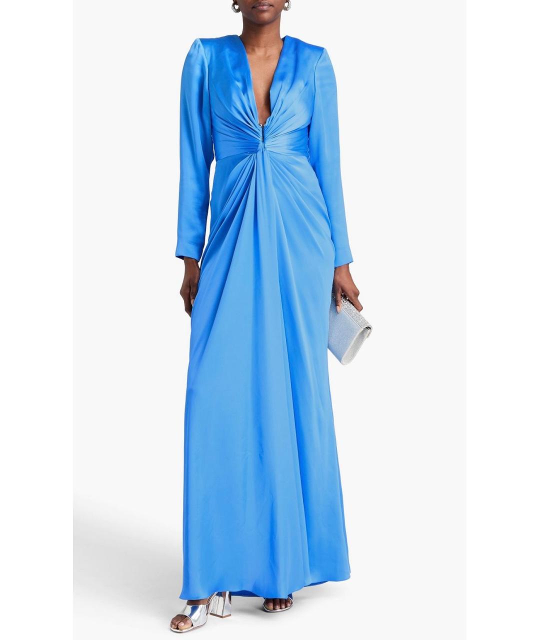 ZUHAIR MURAD Голубое шелковое вечернее платье, фото 2