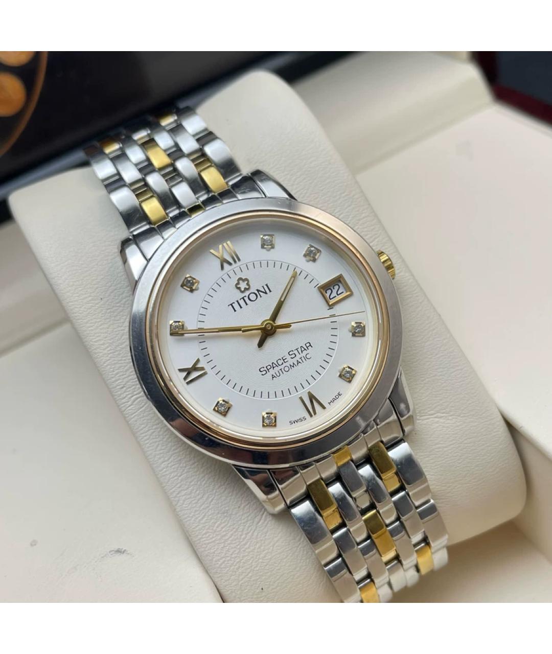 OMEGA Белые металлические часы, фото 3