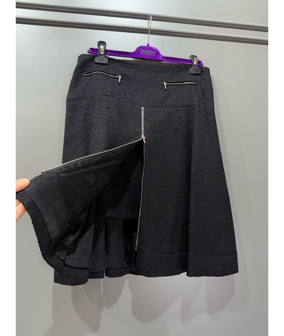 CHANEL Черная шерстяная юбка миди, фото 5