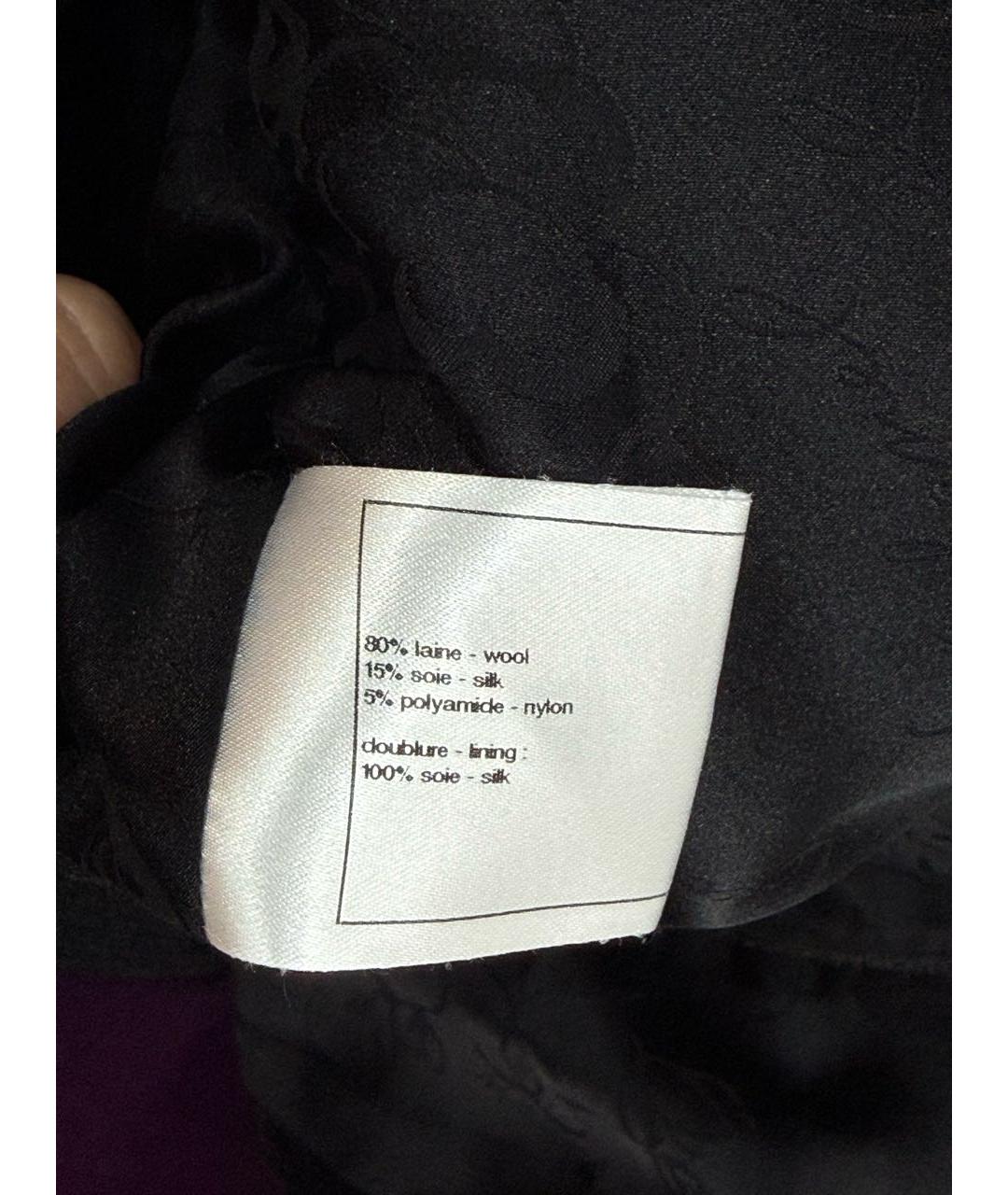 CHANEL Черная шерстяная юбка миди, фото 4