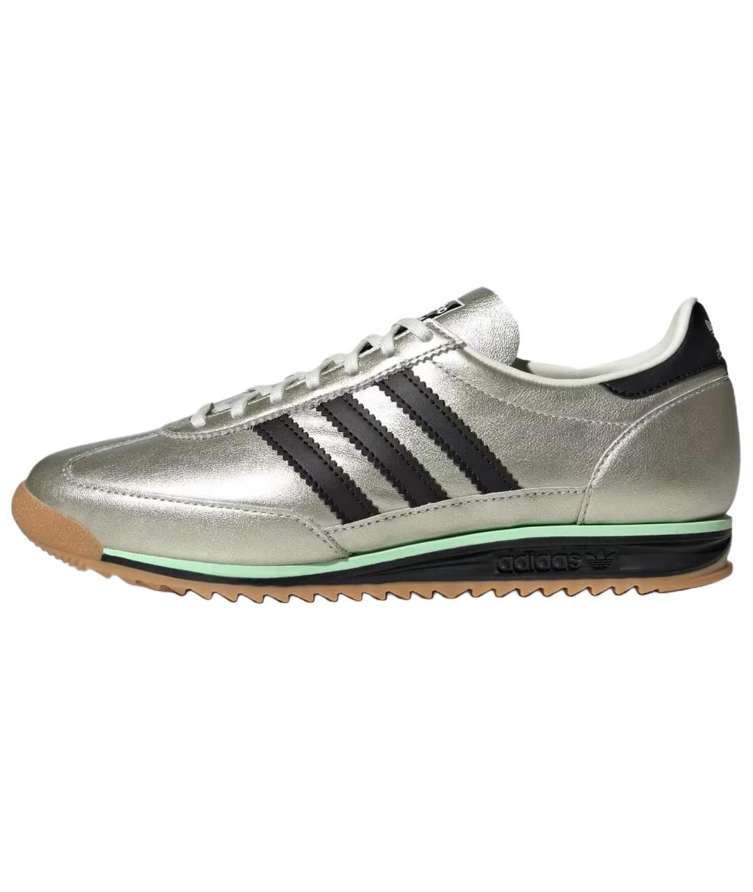 ADIDAS Серебряные кожаные кроссовки, фото 8
