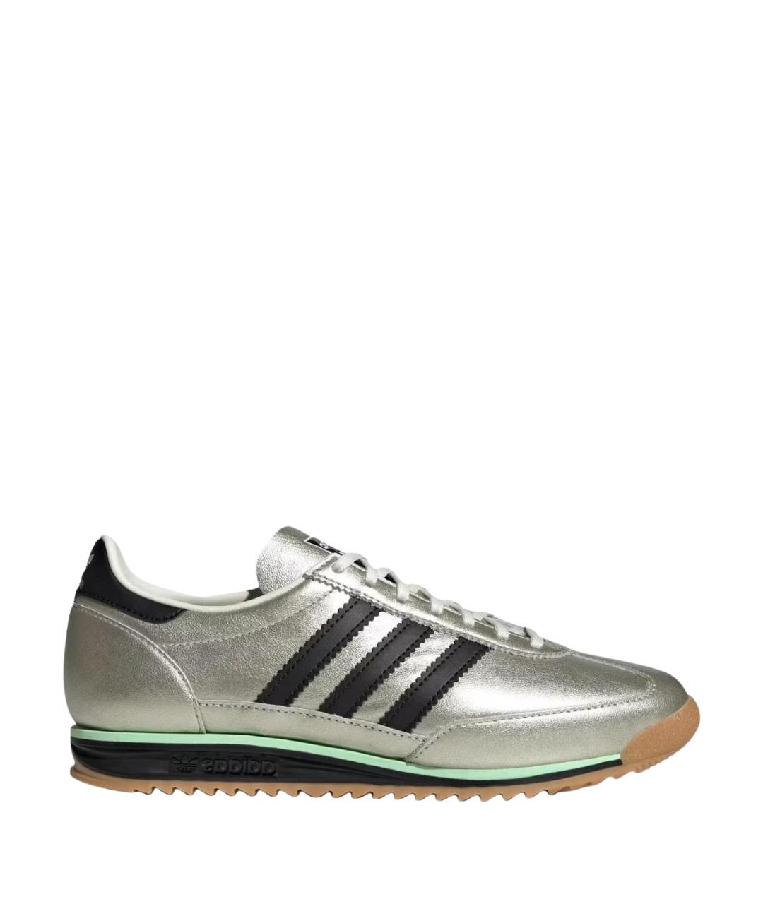 ADIDAS Серебряные кожаные кроссовки, фото 1