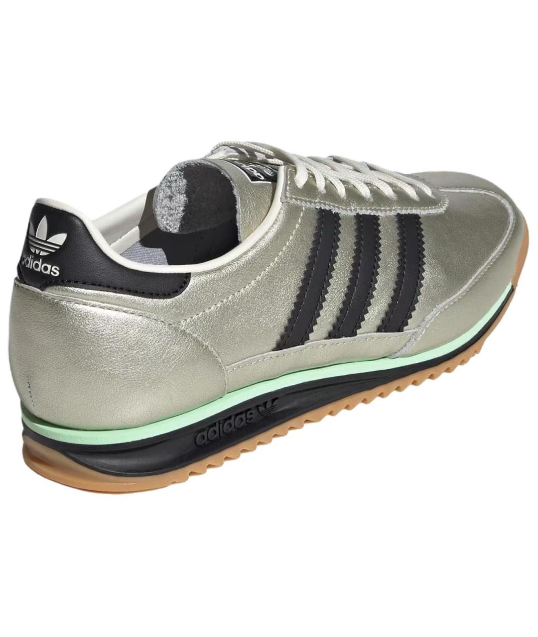 ADIDAS Серебряные кожаные кроссовки, фото 3