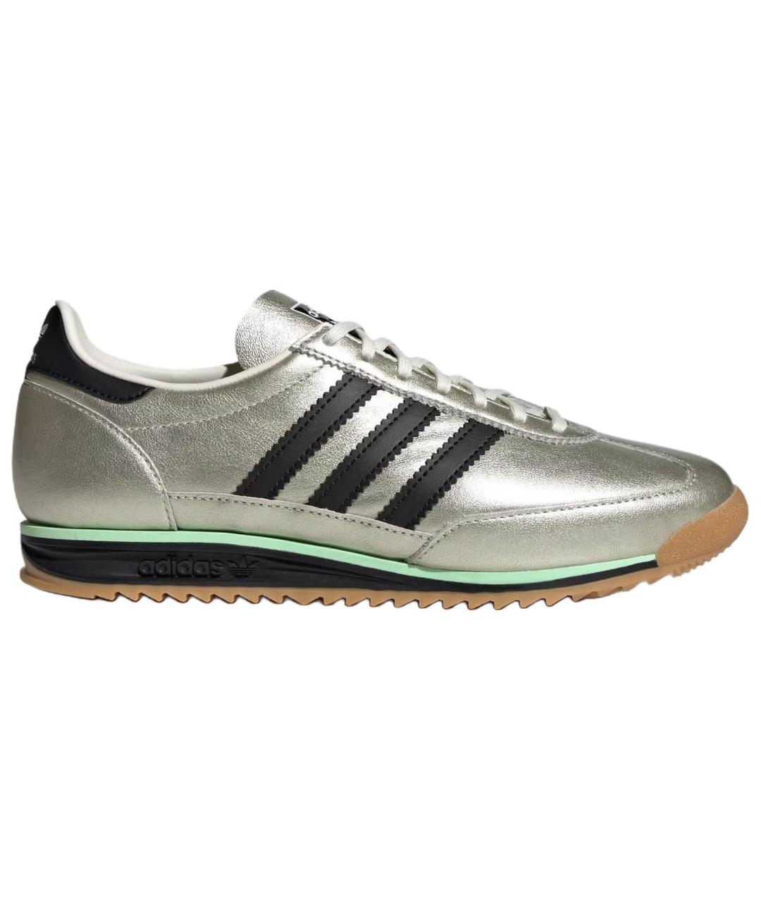 ADIDAS Серебряные кожаные кроссовки, фото 2