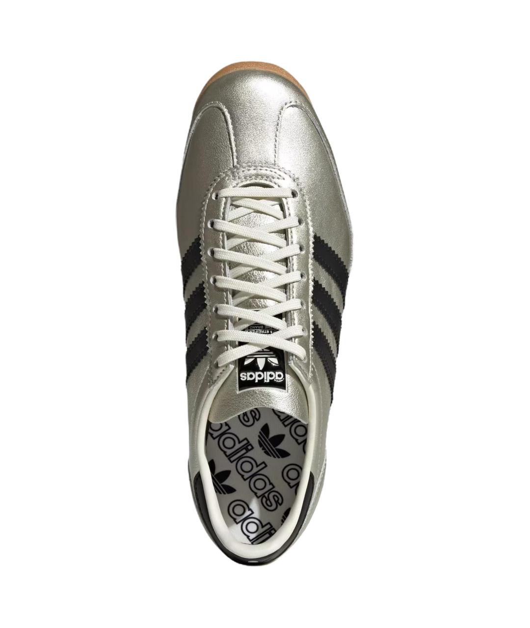 ADIDAS Серебряные кожаные кроссовки, фото 4