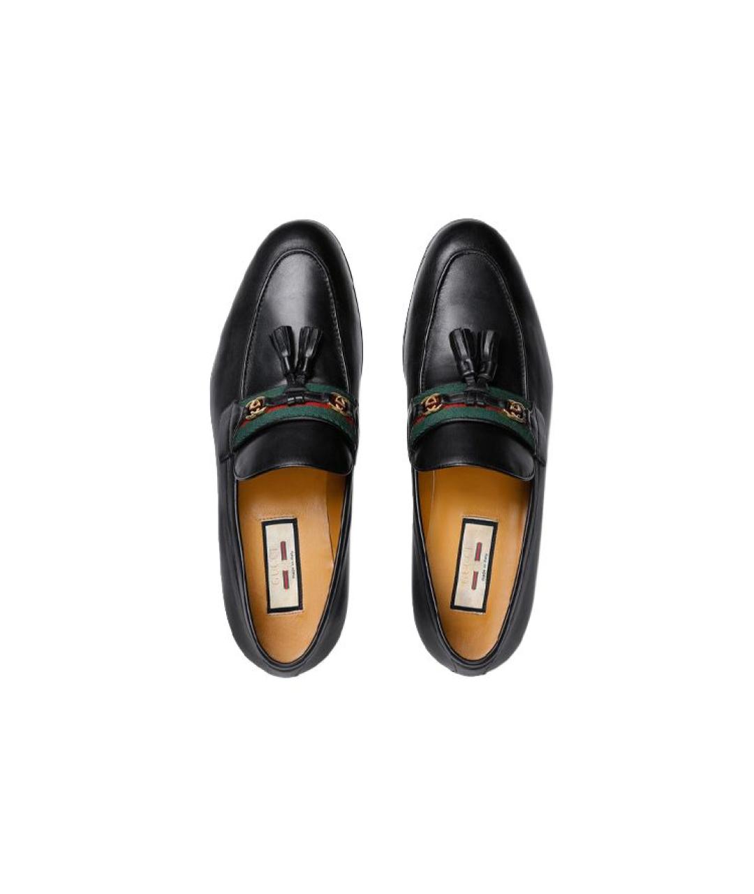 GUCCI Черные кожаные лоферы, фото 4